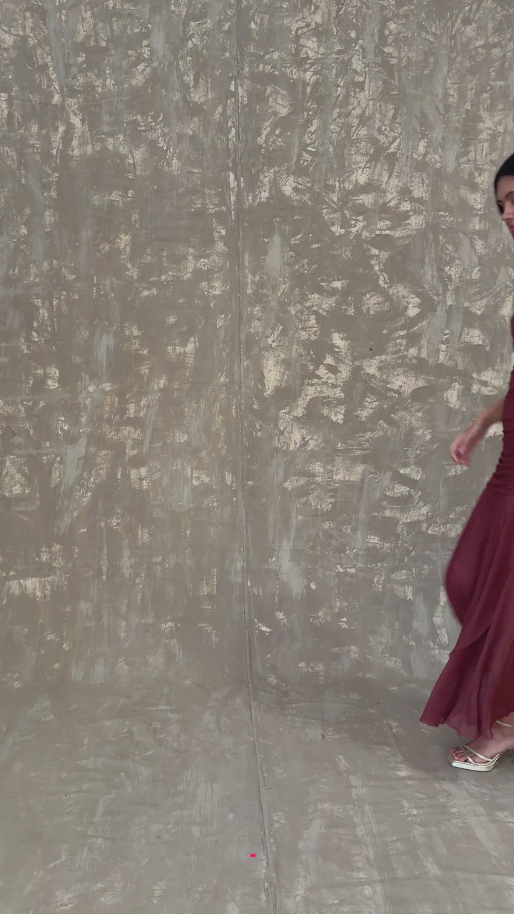 vestido de fiesta elegante margot terracota