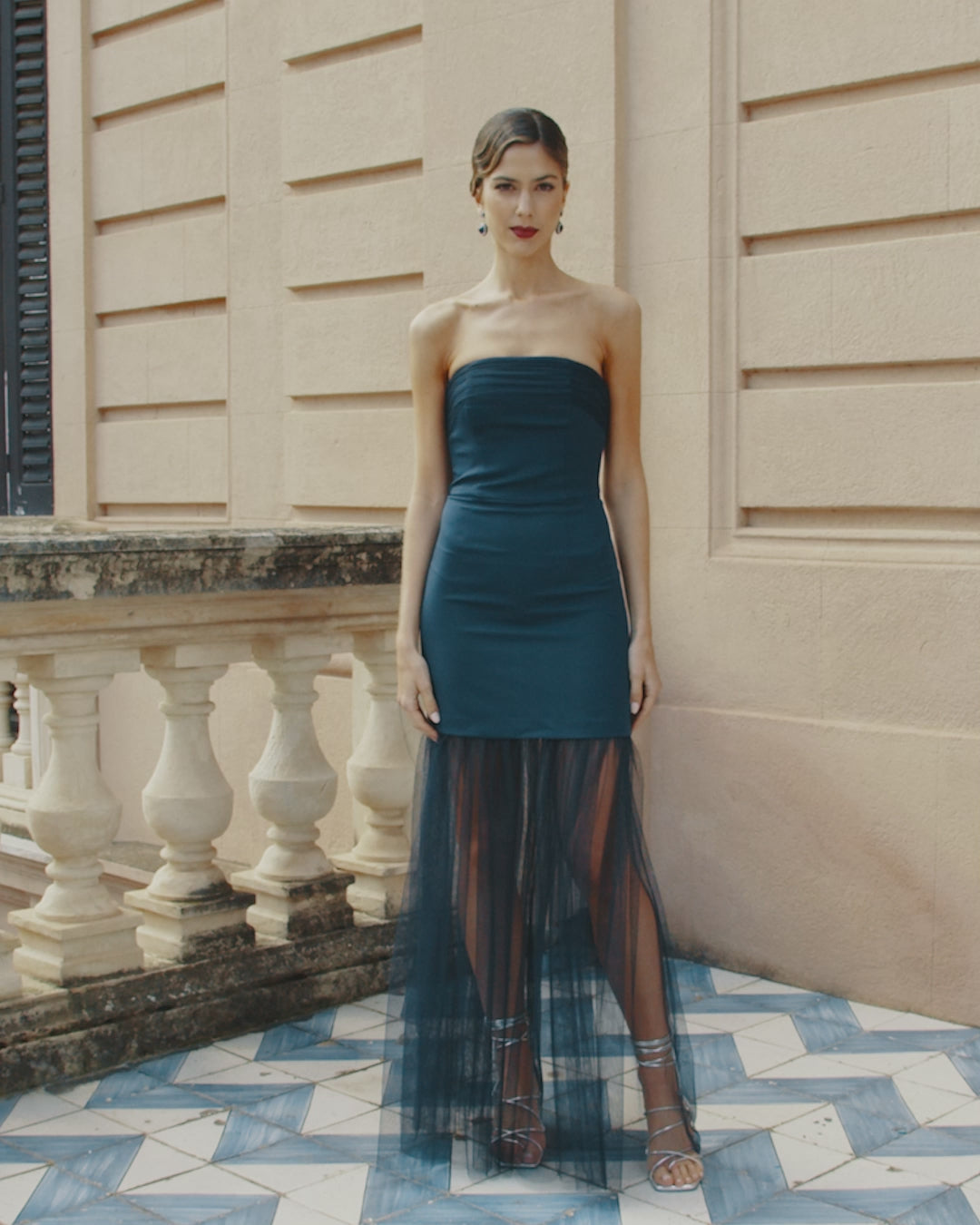 Vestido Rose Azul Marino