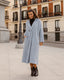 Blue Versalles knitted pea coat