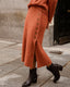 Orange Annecy knit skirt