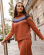 Orange Annecy knit jumper